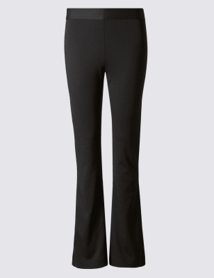 bootcut jersey trousers