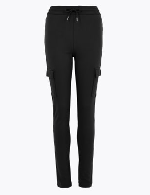 slim fit cargo joggers womens