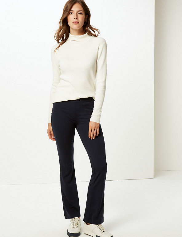 Jersey Slim Fit Flare Trousers, M&S Collection
