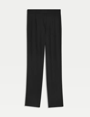 white slim leg trousers