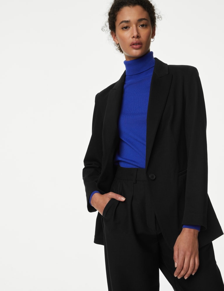 Black sales blazer m&s
