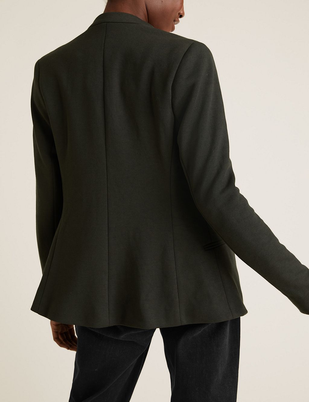 Jersey Slim Textured Single Breasted Blazer 4 of 5