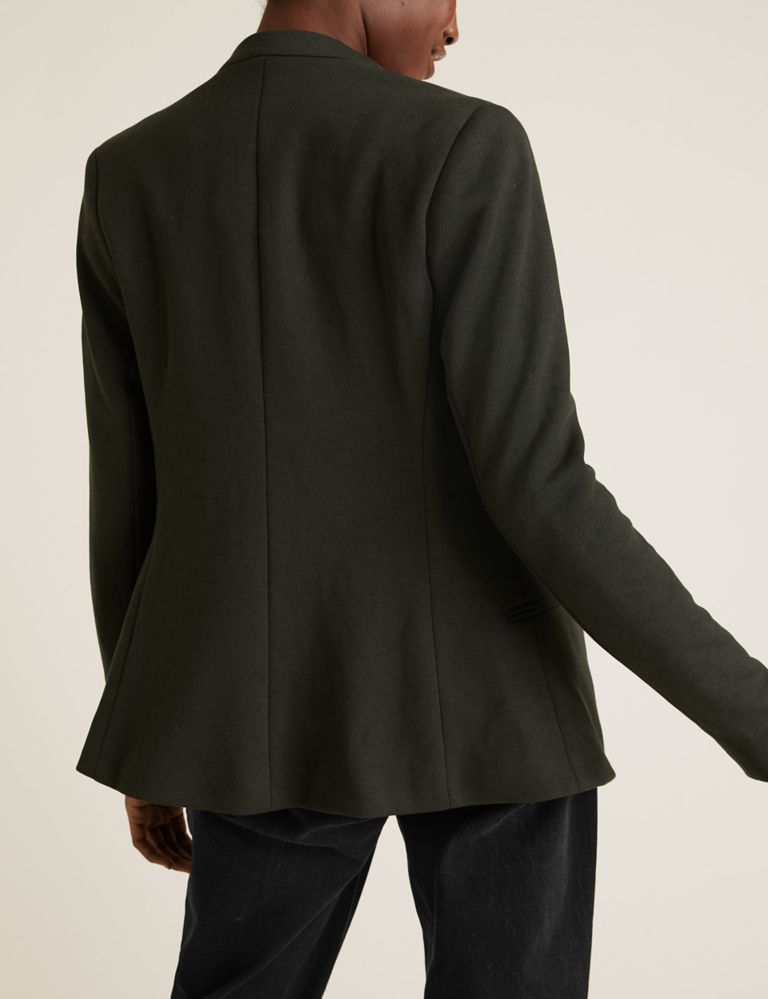 Jersey Slim Textured Single Breasted Blazer | M&S Collection | M&S