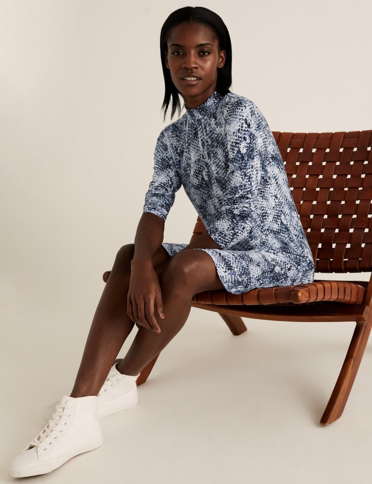 Snake print swing dress new arrivals