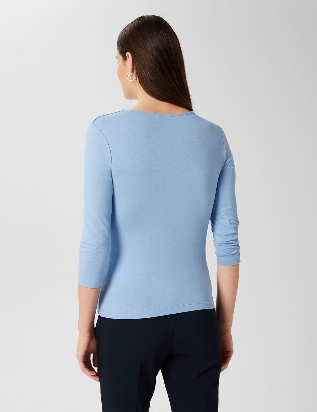 Jersey Square Neck 3/4 Sleeve Top 2 of 5