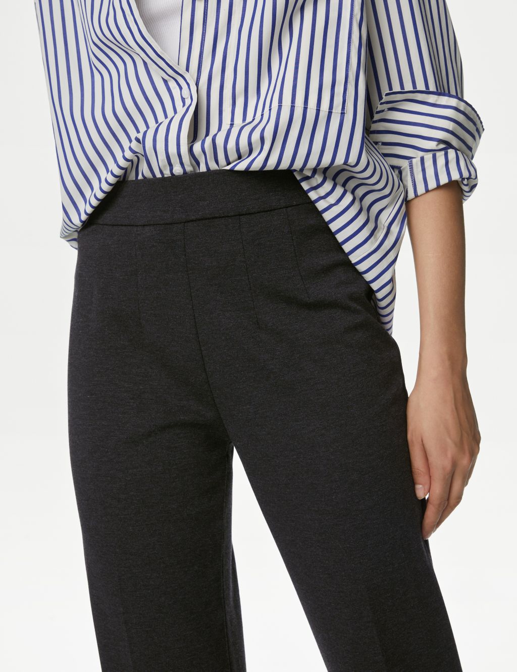 Jersey Straight Leg Trousers with Stretch 4 of 5