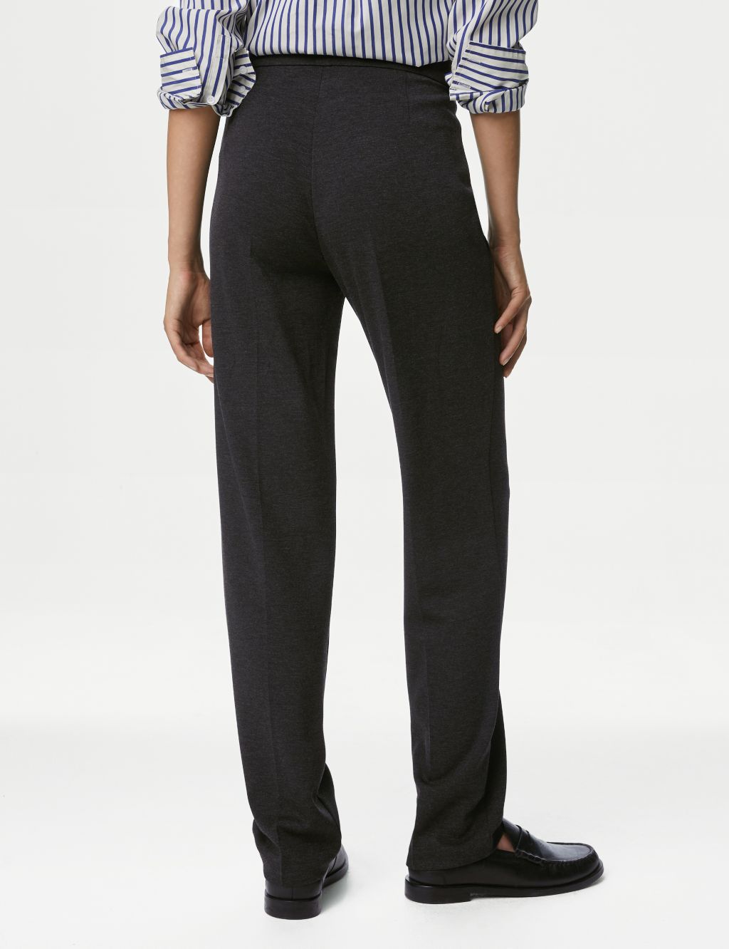 Jersey Straight Leg Trousers with Stretch 5 of 5