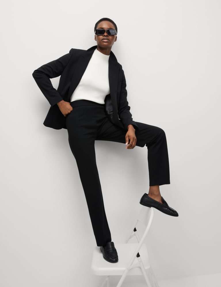 Jersey Straight Leg Trousers with Stretch 3 of 5