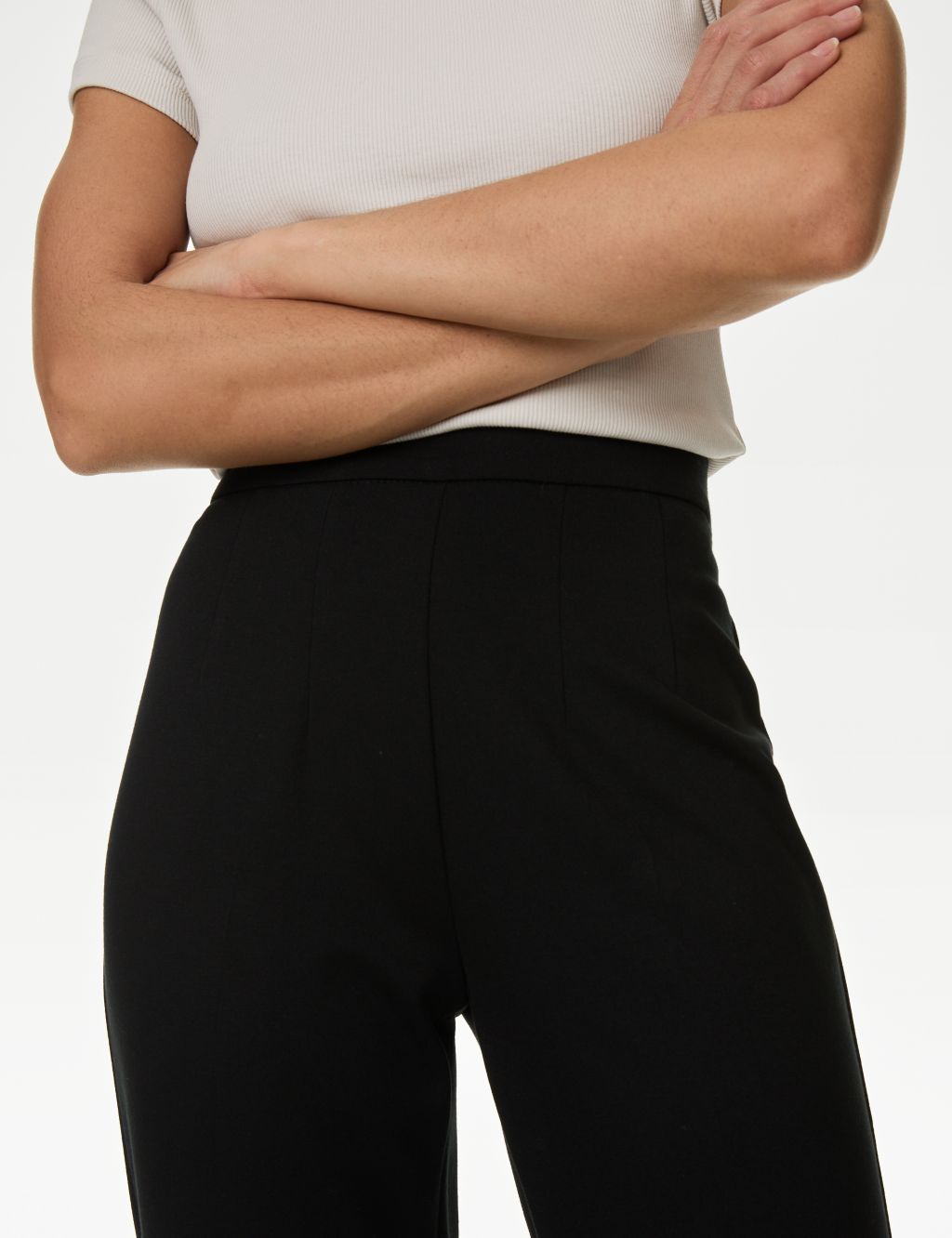 Jersey Straight Leg Trousers with Stretch 4 of 5