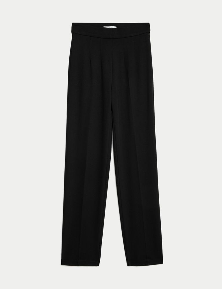 Quince Women's Stretch Crepe Pleated Ankle Pants in Black sz 6 NWT Mid Rise  24