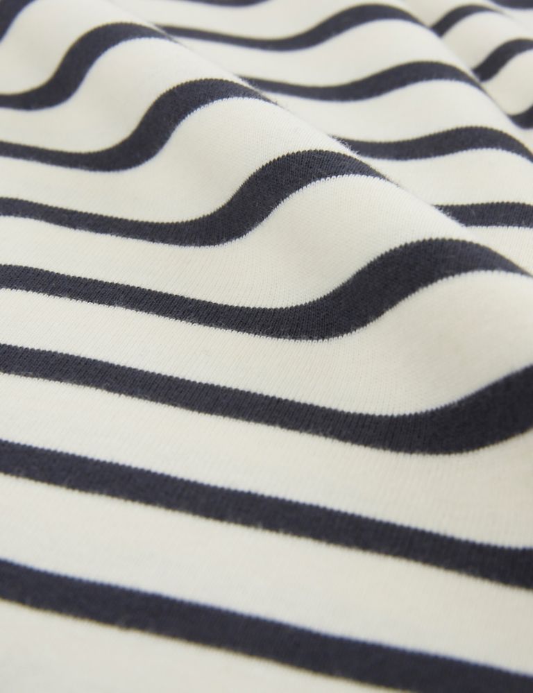 Jersey Striped Knee Length T-Shirt Dress 6 of 7