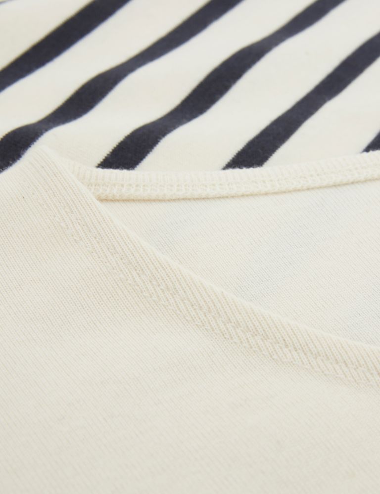 Jersey Striped Knee Length T-Shirt Dress 7 of 7