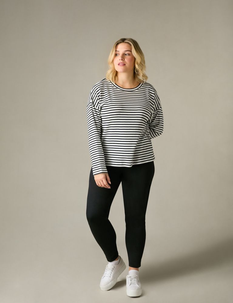 Jersey Striped Relaxed Top 1 of 11