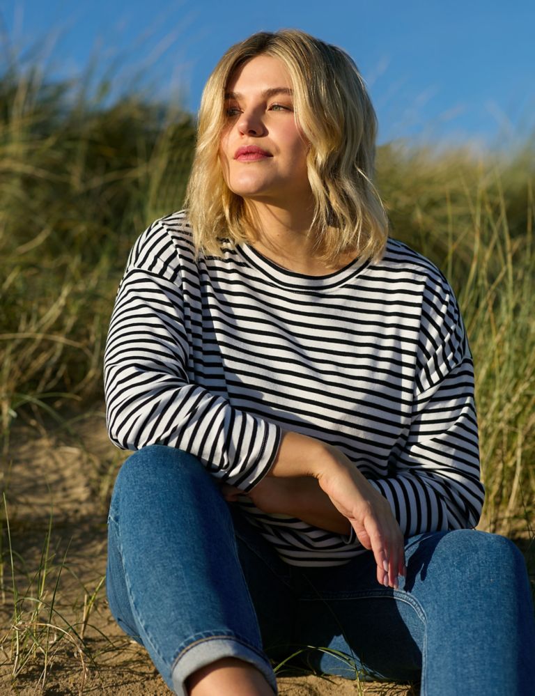 Jersey Striped Relaxed Top 3 of 11