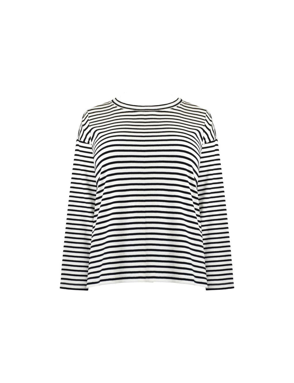 Jersey Striped Relaxed Top 1 of 11