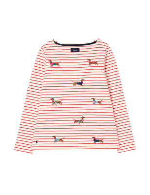 Jersey Striped Slash Neck Long Sleeve Top Image 2 of 6