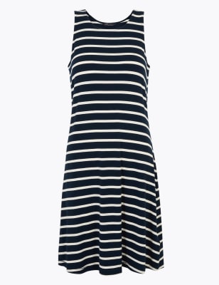 Sleeveless Jersey Swing Dress