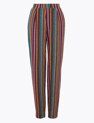 striped jersey trousers