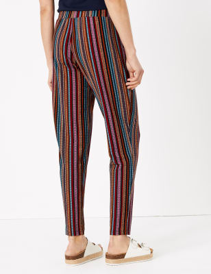 tapered striped trousers