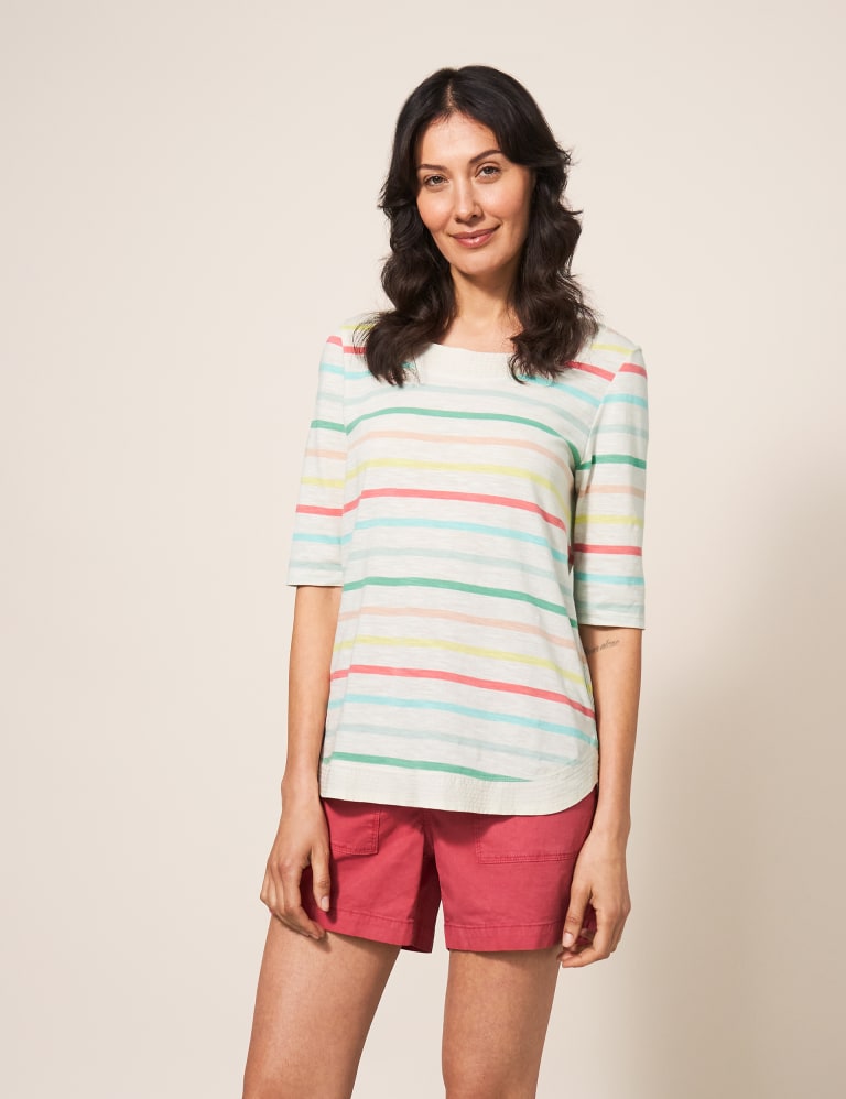 Jersey Striped Top White Stuff M S