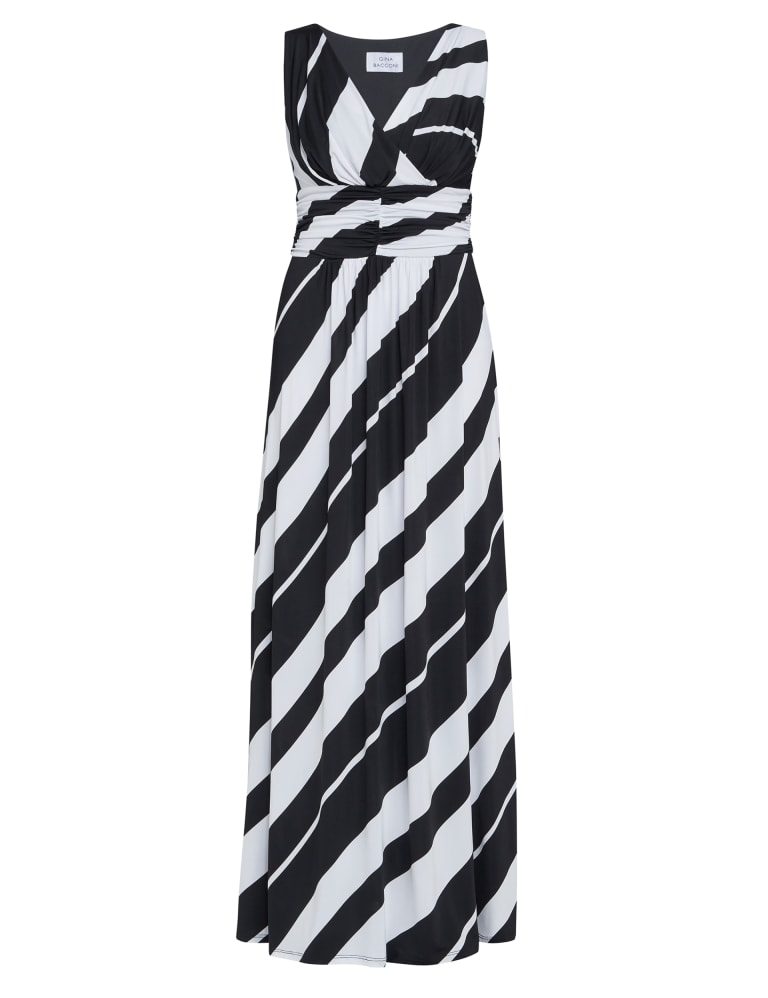 Gina bacconi black deals and white dress