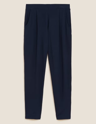 tapered jersey trousers