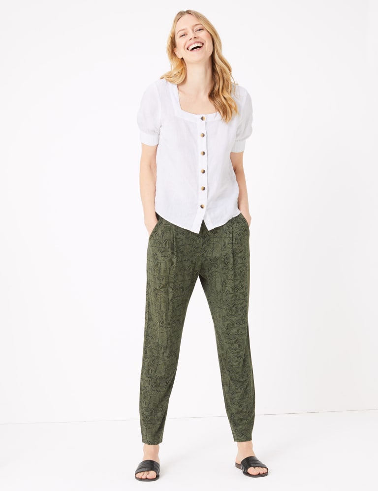 Womens jersey tapered new arrivals trousers