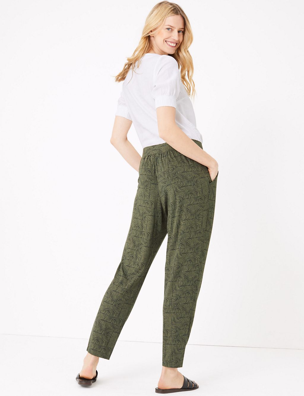 Jersey Tapered Ankle Grazer Trousers 2 of 5