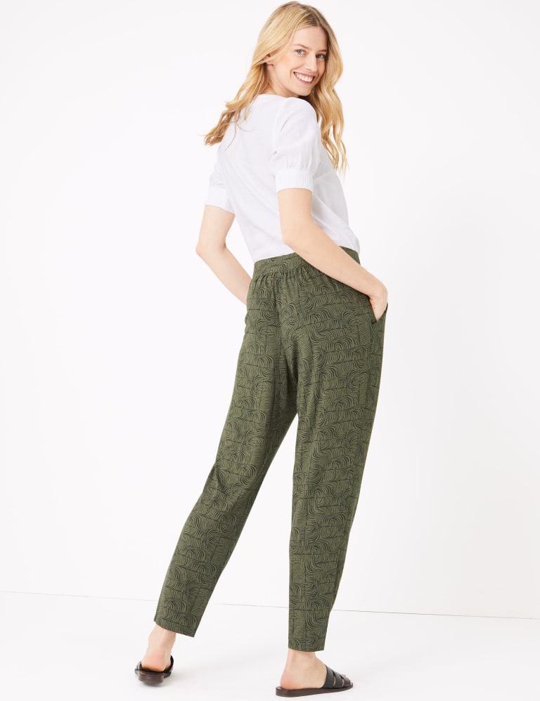 Jersey Tapered Ankle Grazer Trousers M S Collection M S