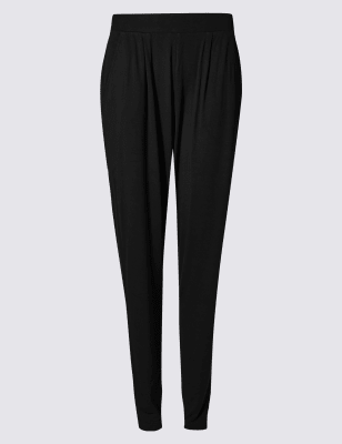 tapered jersey trousers