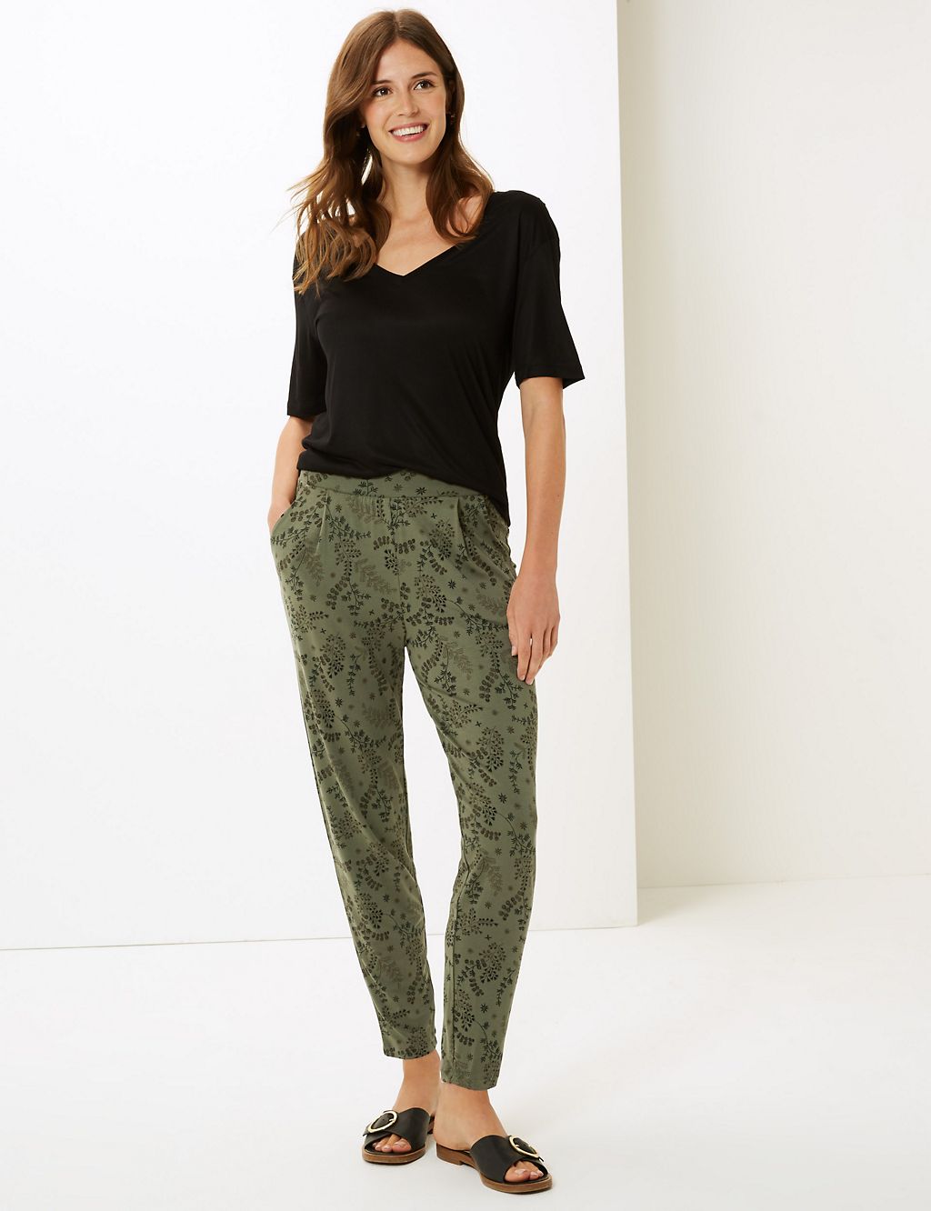 Jersey Tapered Peg Trousers 3 of 5
