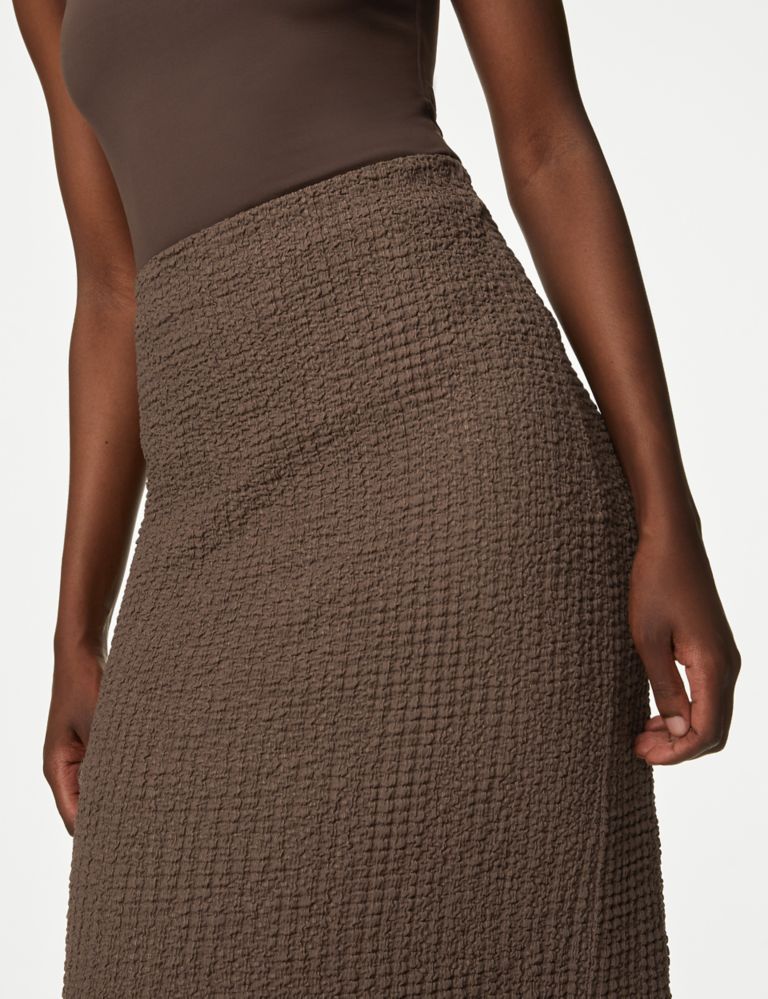 Jersey Textured Midi Pencil Skirt 4 of 5