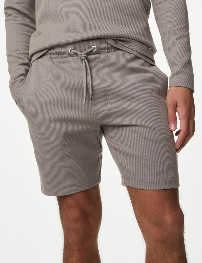 Junie Textured Knit Shorts Tan/Cream Online