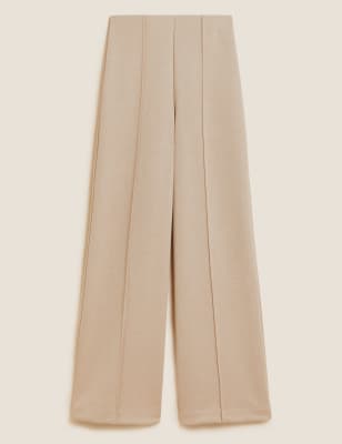 m&s wide leg pull on trousers