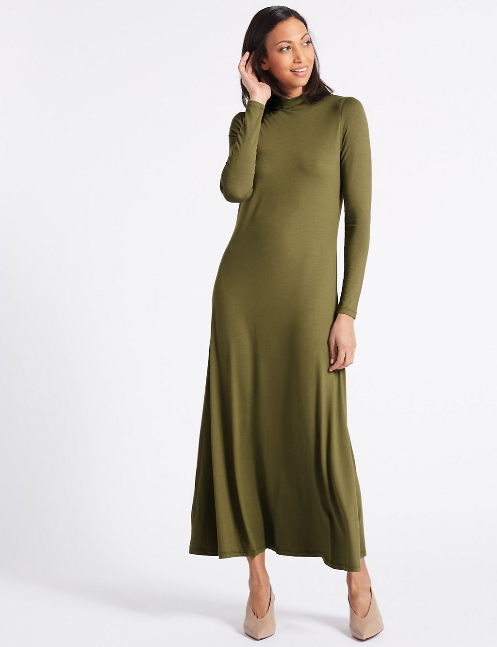 Jersey Turtle Neck Maxi Dress 3 of 4