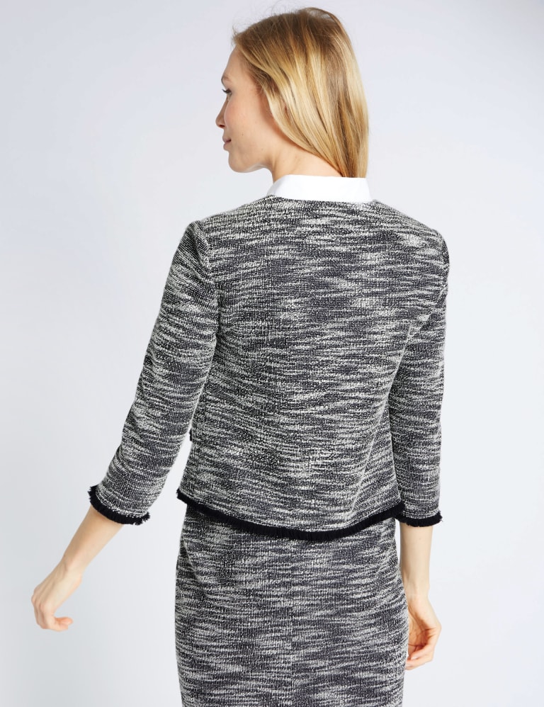 Tweed fringe sales jacket