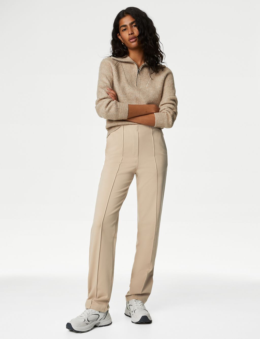 Jersey Twill Straight Leg Trousers 3 of 5