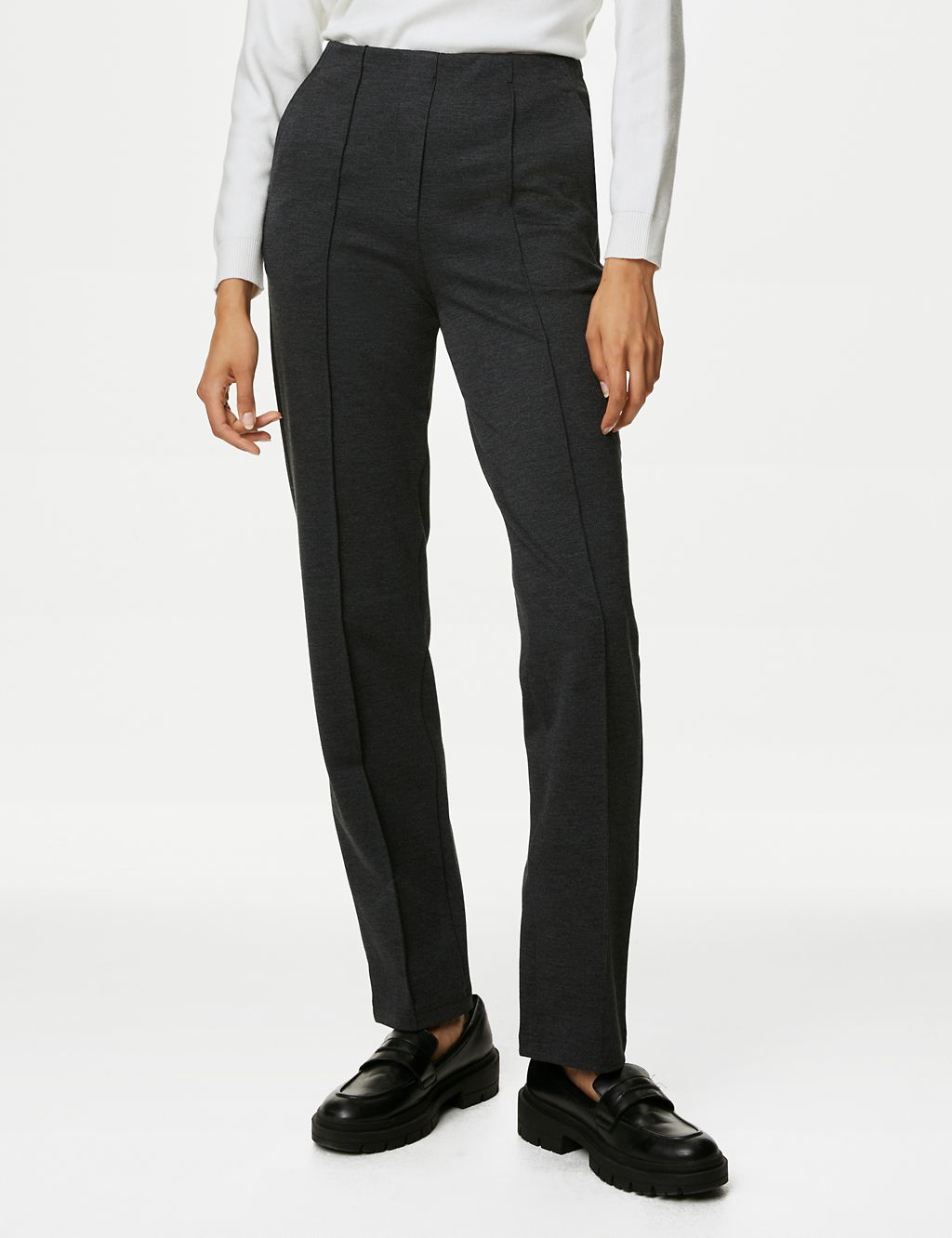 Jersey Twill Straight Leg Trousers 2 of 5