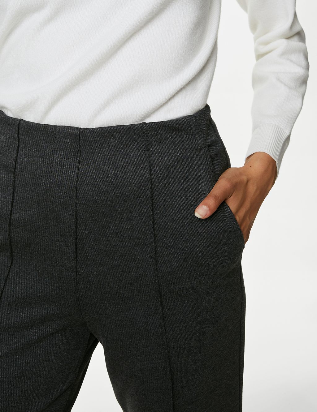 Jersey Twill Straight Leg Trousers 4 of 5