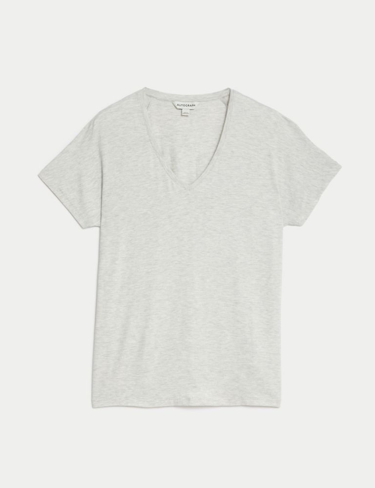 Jersey V-Neck Relaxed T-Shirt 2 of 5