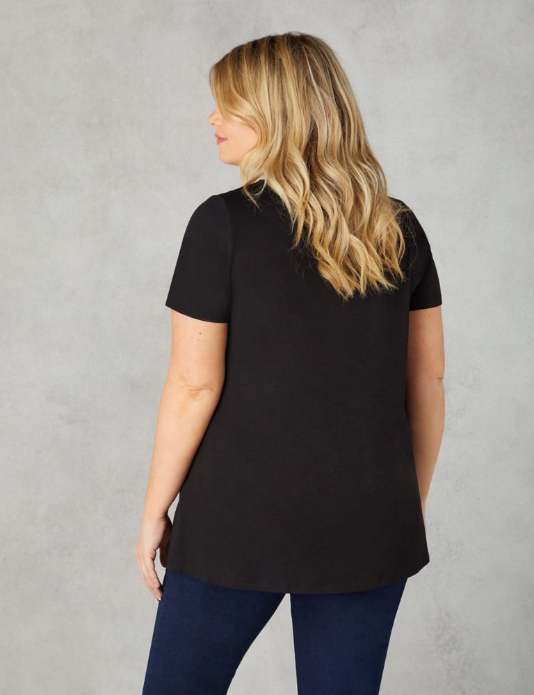 Jersey V-Neck Relaxed Top 4 of 4