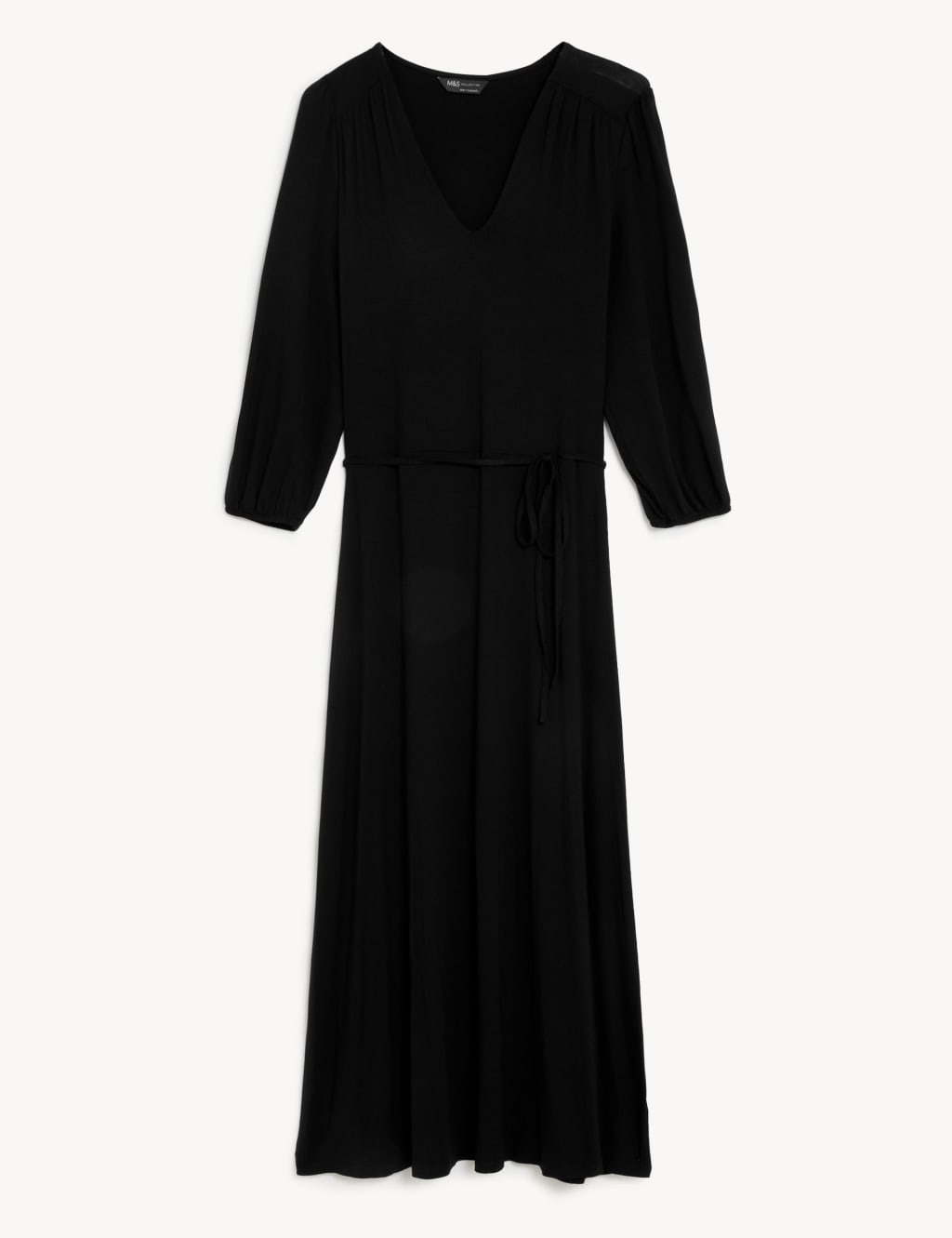 Jersey VNeck Tie Waist Midi Tea Dress M&S Collection M&S