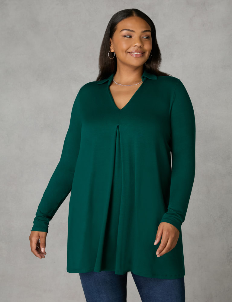Plus size green tunic online