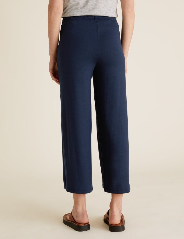 Ladies jersey crop trousers on sale