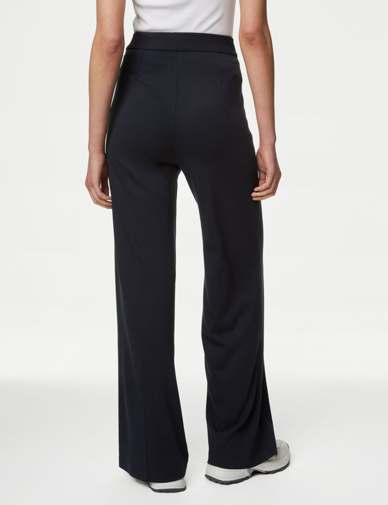 Jersey Wide Leg Trousers with Stretch 5 of 5