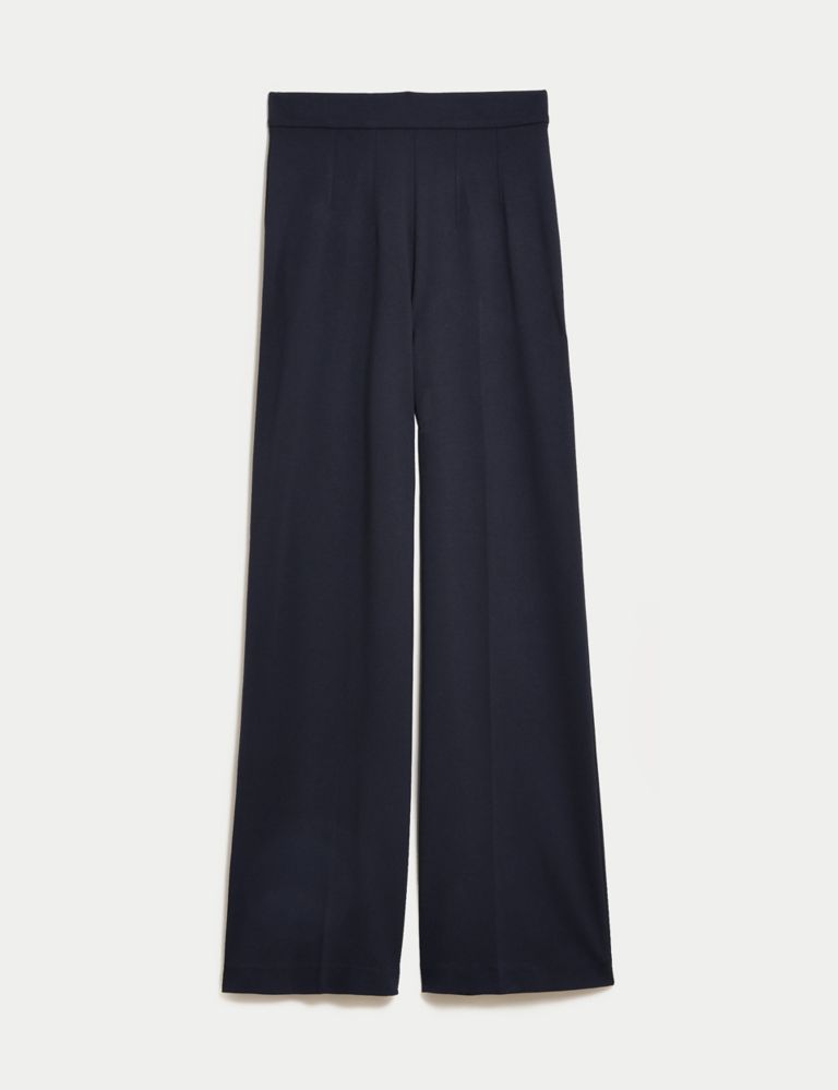 Jersey Wide Leg Trousers with Stretch 2 of 5