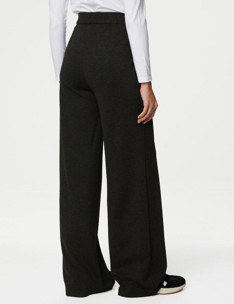 Jersey Wide Leg Trousers with Stretch 4 of 5