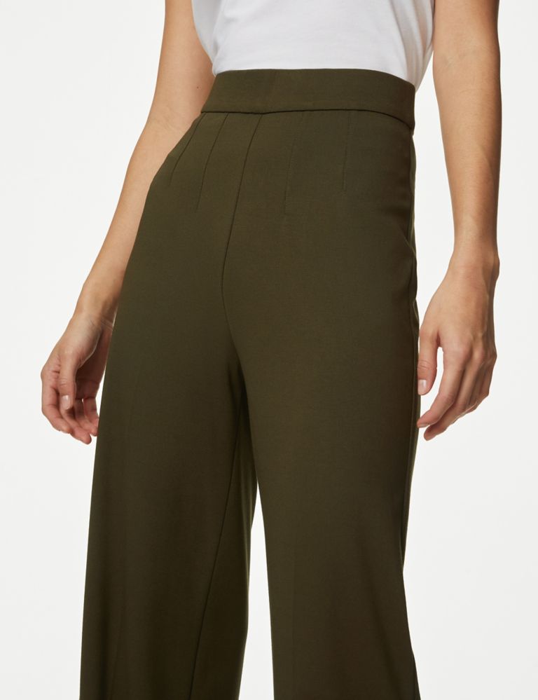 Jersey Wide Leg Trousers with Stretch 5 of 6