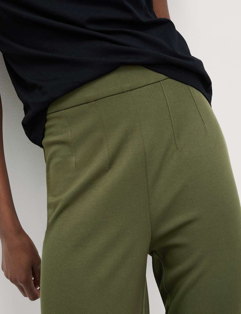 Jersey Wide Leg Trousers with Stretch 4 of 5