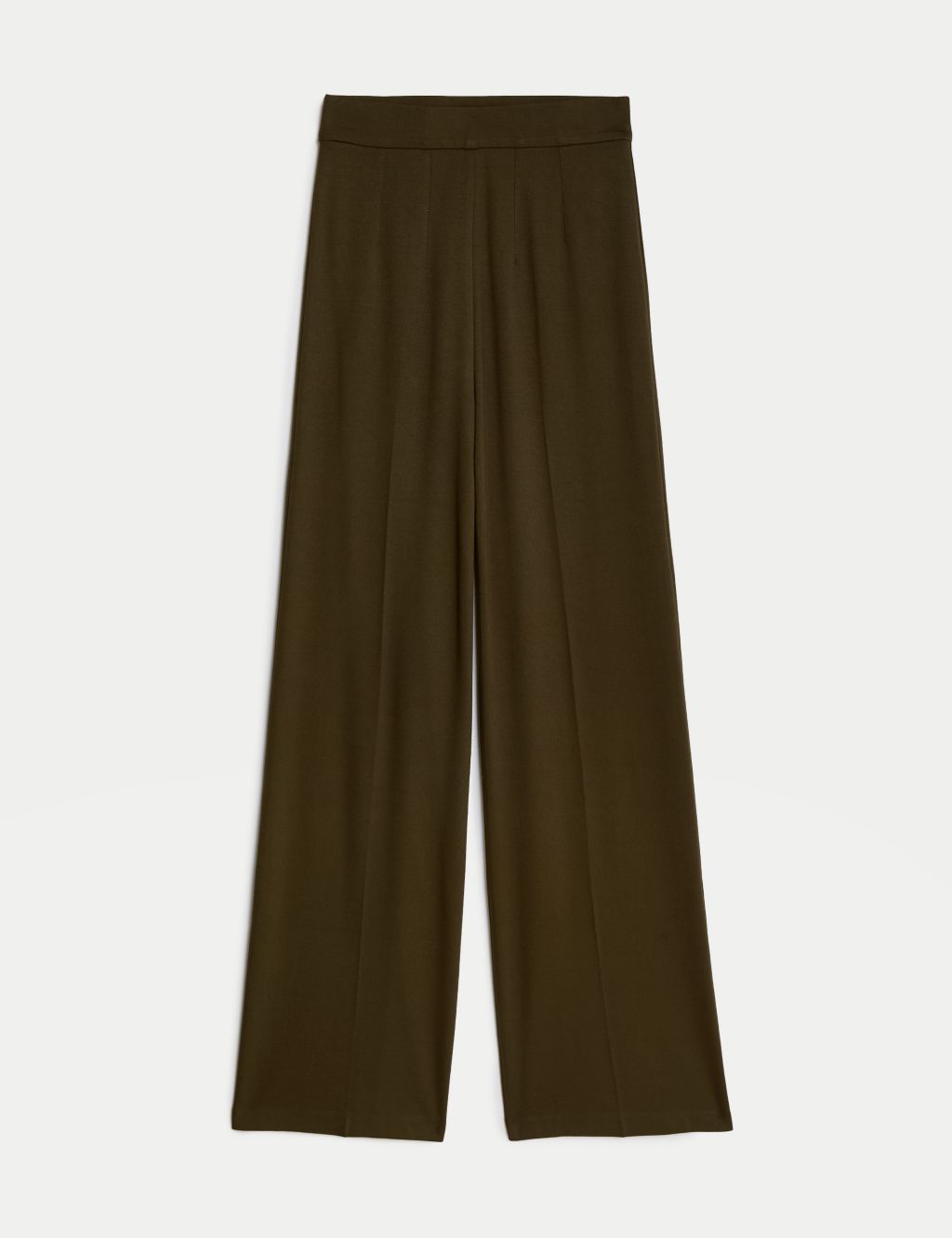 Jersey Wide Leg Trousers with Stretch 1 of 6
